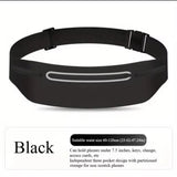 3 Pockets Reflective Running Belt Marathon Waist Bag Ultra Slim Waterproof Light Zero Bounce Safe 7.5" Phone Fit Waists 60-120cm