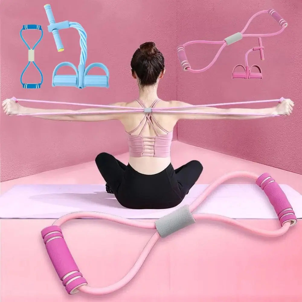 New 6-Tube Resistance Bands Set with Foam Sport At Home Yoga Elastic Band Shoulder Opening TPE Yoga Pedal Puller for Abdomen Arm