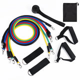 11pcs TPE Resistance Bands Set, Resistance Bands With Door Anchor, Handles, Carry Bag, Legs Ankle Strap, Home Gym Exercise Bands