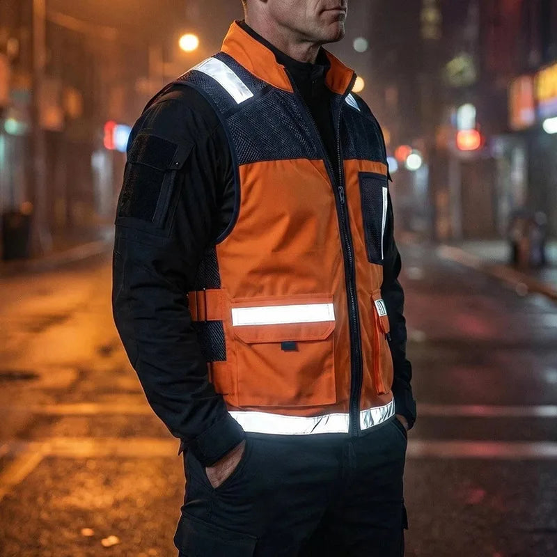 American Summer Commuter Tactical Outdoor Men's Tooling Function Sanitation Takeaway Patrol Reflective Drill First Aid Vest