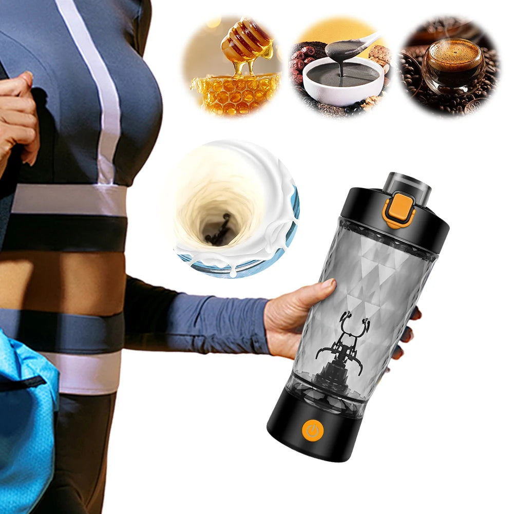 22oz/650ml Electric Shaker Bottle Portable Shaker Cups Water Drink Mixer Bottles for Protein Shakes and Meal Replacement Shakes