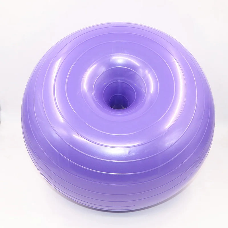Donut Yoga Ball Balance Ball Pilates Accessories Home Fitness Equipment Rehabilitation Exercise Thicken Inflate Yoga Ball 50cm