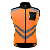 WOSAWE Men’s Cycling Windbreaker Jacket Waterproof Windproof Reflective Bike Coat Lightweight Outdoor Sports Apparel Portable