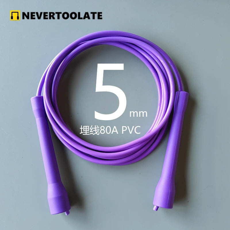 NEVERTOOLATE TPU PVC 10.5FT 3.2m x 5mm PVC  speed double under skip rope jump tricks fitness crossfit CROSSFIT LONG
