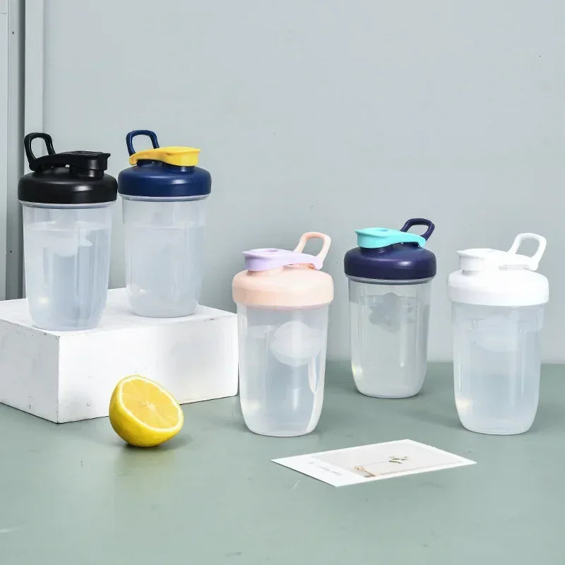 Shaking Cup 400ml Protein Powder Shaker Bottle Leak Proof Water Bottle for Gym Outdoor Fitness Training Sport Mixing Cup