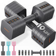 FEIERDUN Adjustable Dumbbell 2/4/6/8/10 lbs, 5-in-1 Set, Quick Adjust, Double Lock, for Home Gym