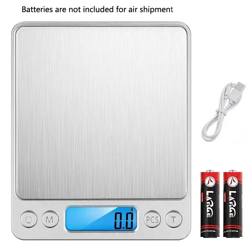 LCD Digital Jewelry Scale 3kg 0.1g/500g 0.01g Smart Precision Electronic Pocket Portable Kitchen Food Scales Gram Weight Balance