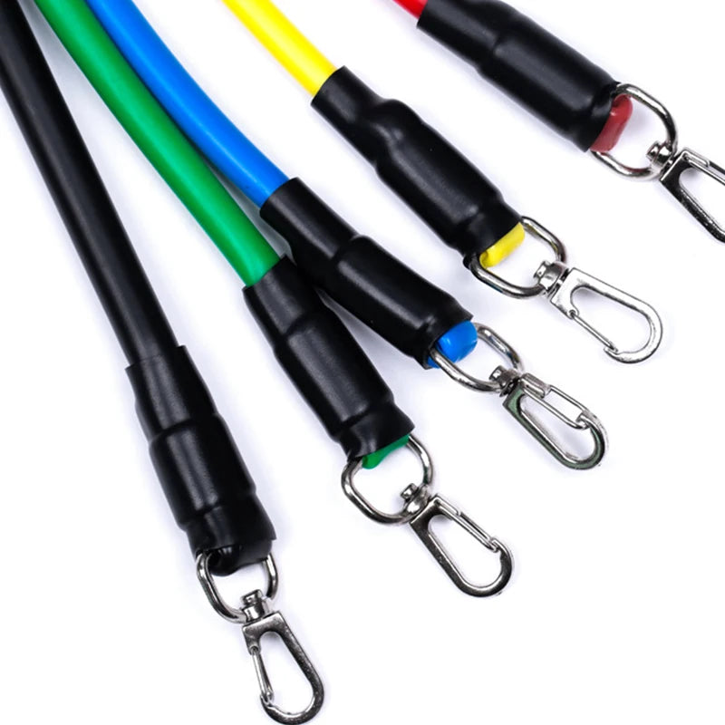 11pcs TPE Resistance Bands Set, Resistance Bands With Door Anchor, Handles, Carry Bag, Legs Ankle Strap, Home Gym Exercise Bands
