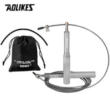 AOLIKES Crossfit Jump Rope Adjustable Jumping Rope Training Aluminum Skipping Rope Fitness Speed Skip Training Boxing MMA