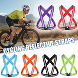 Cycling Reflective Strip Safety Vest Adjustable Highly Elastic Electric Scooter Reflective Vest For Running Jogging Fishing
