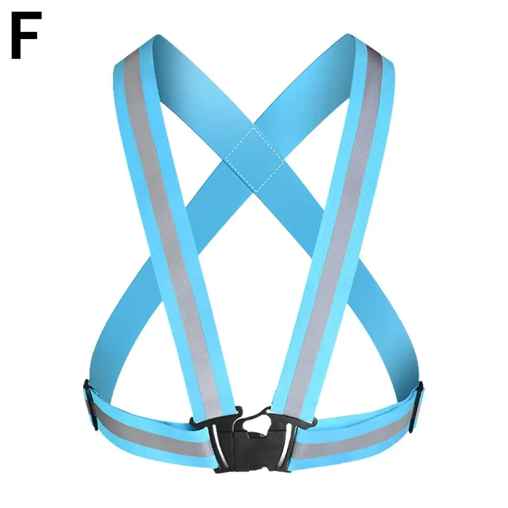 Cycling Reflective Strip Safety Vest Adjustable Highly Elastic Electric Scooter Reflective Vest For Running Jogging Fishing