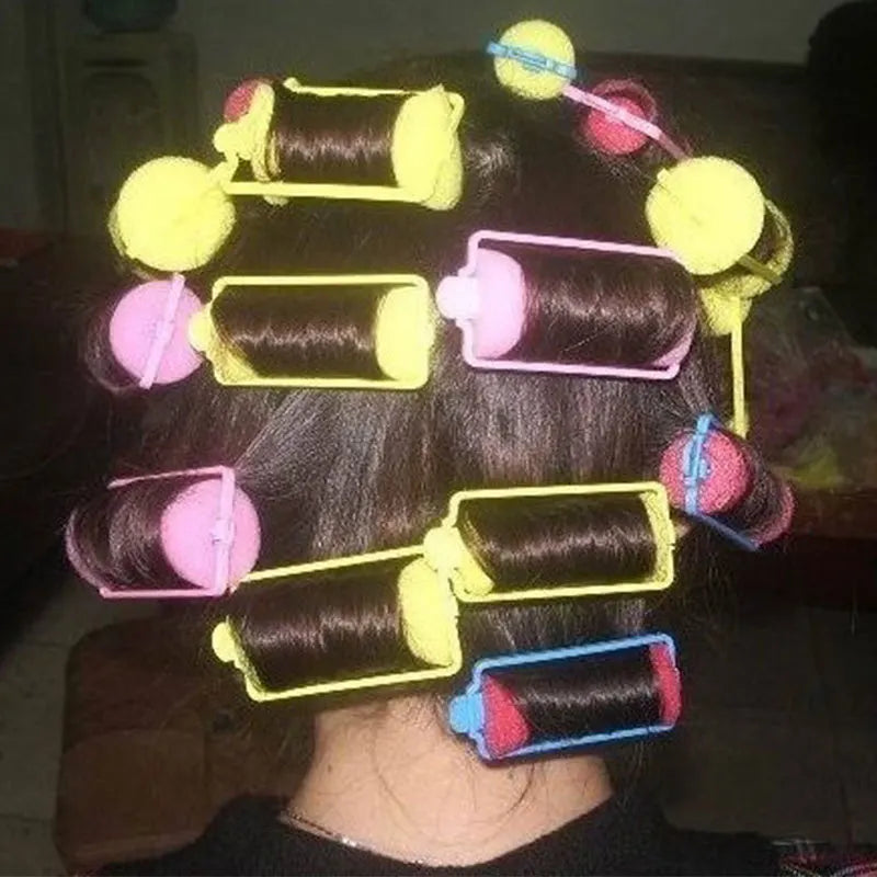 6-14pcs Magic Sponge Foam Hair Rollers Styling Heatless Curlers Cushion Salon DIY Barber Curler Tool Women  Not Hurt Hair 6 Size