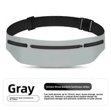 3 Pockets Reflective Running Belt Marathon Waist Bag Ultra Slim Waterproof Light Zero Bounce Safe 7.5" Phone Fit Waists 60-120cm