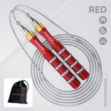 MOGOLD Professional Wear-resistant PVC Jump Rope – Non-slip Silicone Handles, Aluminum Alloy Shaft & High-speed Silent Bearings