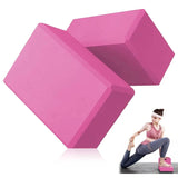 2PCS Gym Foam Brick Training Exercise Fitness Equipment Dance Yoga Auxiliary Tool Stretching Body Shaping EVA Yoga Blocks