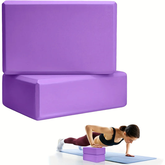 2PCS Gym Foam Brick Training Exercise Fitness Equipment Dance Yoga Auxiliary Tool Stretching Body Shaping EVA Yoga Blocks