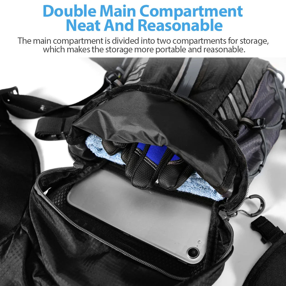 Running Backpack Vest With Water Bottle Hydration Bag, Lightweight Bicycle Running, Jogging, Marathon Riding, Hiking Bag