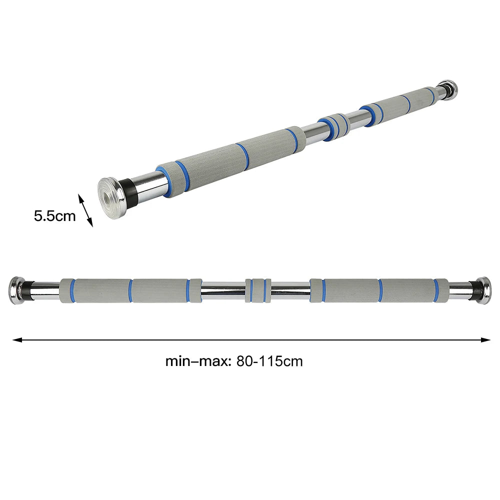 Doorway Pull-Up Bar, 80-115 cm, 150 kg, Gymnastics Bar, Strength Training, Pull-Up Bar, Arms, Strength Training Equipment