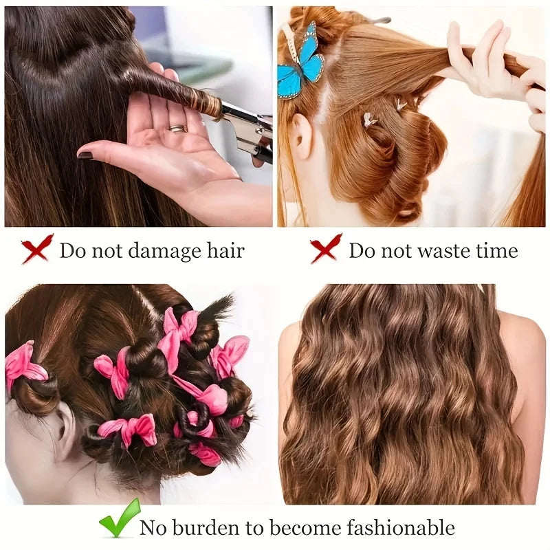 Flexible No Heat Hair Curlers: Night Sleep Foam Overnight Sleeping Hair Rollers for Women-DIY Sponge Hair Styling Rollers Tools