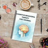 1SET Spiral Notebooks CBT Therapy Emotional Wellness Journal, Brain-Illustrated Mental Health Notebook, Spiral Binding, Cognitiv