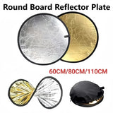 30/60/80/110cm Portable Collapsible Round Photography Reflector Photo Studio Outdoor Light Diffuser Multi-Disc with Carry Bag
