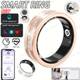 Diamond Fashion Women Smart Ring With Box IP68 Waterproof Lady ring Heart Rate Health Monitor Sports Pedometer Fitness Rings New