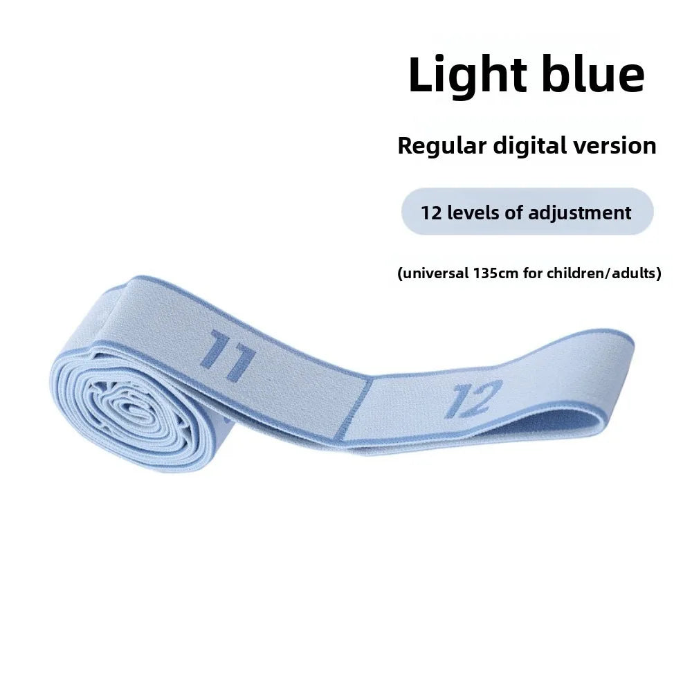8/10/12 Grid Yoga Stretch Band Flexible Adjustable Digital Resistance Band Multi-stage Stretching Training Belt