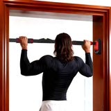 Door Horizontal Bars 90-120cm Adjustable Pull Up Bars Weight Bearing 400kg Non Perforated Indoor Wall Horizontal Bar with Locking Mechanism Upper Body Workout Bar for Home Gym Fitness