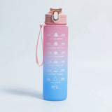 1-8pcs BPA Free Leak Proof Plastic Straw Sports Water Bottle High Quality Tour Hiking Portable  Drink Bottles with Time Marker