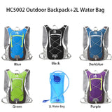 Sports Backpack Water Bag Set 2Liters Outdoor Hiking Waterbag Rucksack Cycling Water Bladder Knapsack Refill Hydration Bag Pack