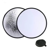 80CM Portable Fill Light Board with Storage Bag Foldable 2 in 1 Photography Reflector Utdoor Diffuser Board for Camera