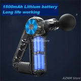 Mini Triangle Massage Gun, 9 Speeds Electric Fascia Massager with 9 Heads, 1500mAh Quiet Deep Tissue Muscle Relaxation Device