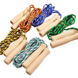 Sports Skipping Rope Wood Grip Handle Children Kid Fitness Equipment Training Practice Speed Jump Random Color