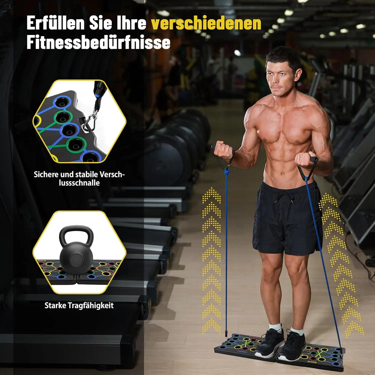 Push-up Handles Push-ups Board Push-up Up Board Chest Trainer Men Fitness Equipment Home Calisthenics Equipment Fitness accessories Push-up Board with Counting Timer Function