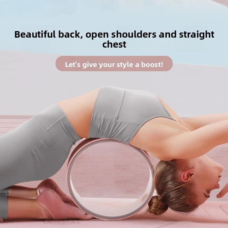 Original Yoga Wheel 19.5cm Wide Open Back Professional Yoga Equipment, Back Bend Large Roll Back Wheel Ring Pilates Ring