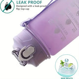900ml Leakproof Water Bottles with Times To Drink and Straw Motivational Drinking Sports Water Bottle for Fitnes Gym Outdoor