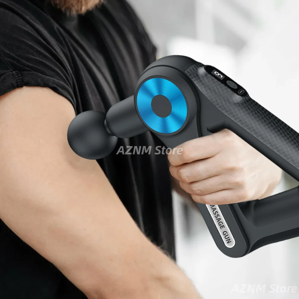 Mini Triangle Massage Gun, 9 Speeds Electric Fascia Massager with 9 Heads, 1500mAh Quiet Deep Tissue Muscle Relaxation Device