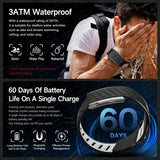 GUHUAVMI ECG+HRV Health Smart Bracelets Heart Rate Blood Pressure Body Fat BMI Body Temperature 3ATM Fitness Tracker Smart Watch