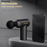 Portable Mini Muscle Massage Gun, Vibration Massager for Neck Back Body, Deep Tissue Relaxation, Pain and Gout Relief
