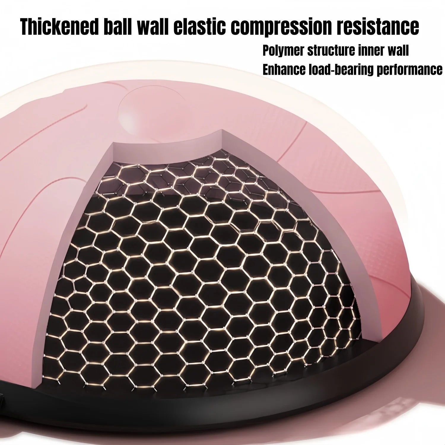 47cm/58cm Yoga Balance Ball Strong Half Home Gym Fitness Ball Explosion-Proof Pilates Fitball Wave Speed Ball