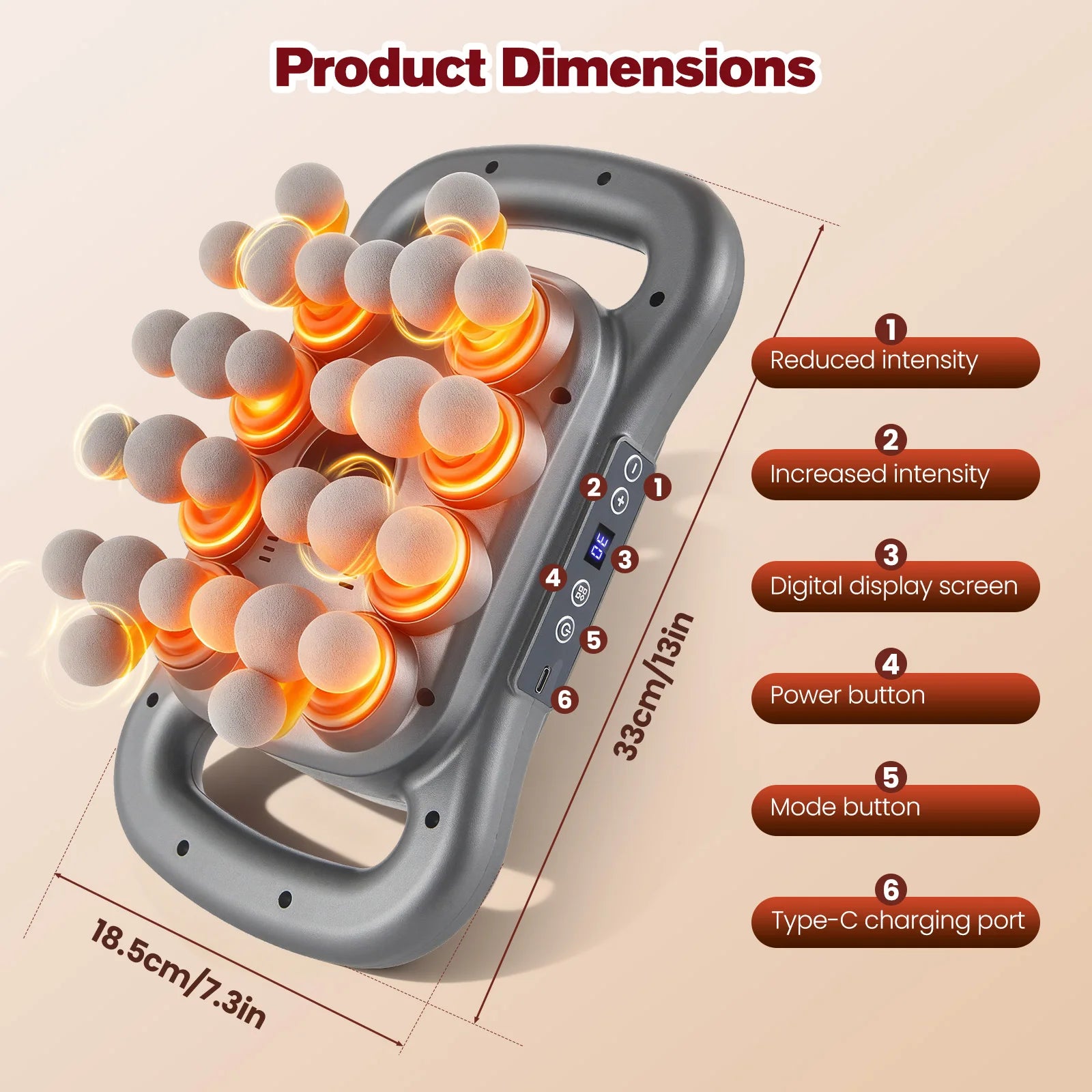 28-Head Fascia Gun High-Frequency Vibration Body Massage Gun Back And Waist Massager Neck Shoulder Massager Muscle Masajeador