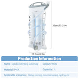 NEWBOLER  2L Water Bladder Hydration Pack Reservoir BPA Free PEVA Water Storage Bag for Camping Cycling Running Hiking