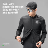 ROCKBROS Cycling Jacket Lightweight Windproof Clothing Long-sleeved Bike Windbreaker Reflective Breathable Jacket EUR Size