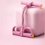 6-Tube Elastic Yoga Pedal Puller, Resistance Band for Abdomen Waist Arm Leg Stretching, Fitness Workout Equipment