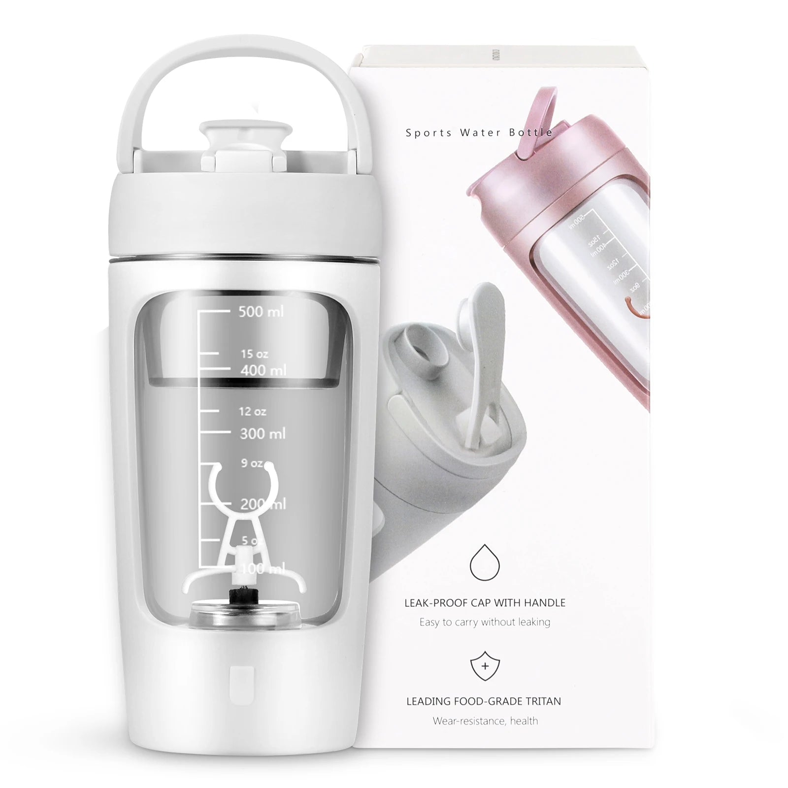Electric Shake Cup Fully Automatic Mixing Cup Charging Milk Shake Sports Portable Protein Powder Shake Cup，650ml