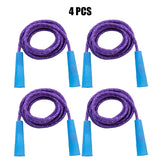 2/4/8/16Pcs Cotton Rubber Skipping Rope For Fitness Elementary School Cloth Braided Rope Fitness Student School Exercise