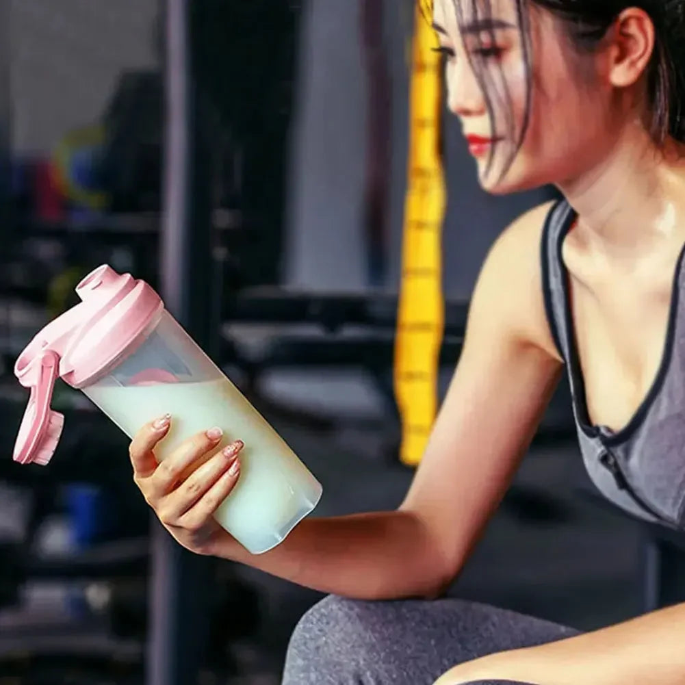 500ml/700ml Portable Water Bottle For Drink Plastic Leak Proof Sports Bottles Protein Shaker Water Bottle Drinkware BPA FREE