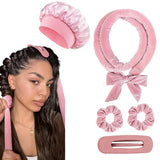 No Heat Hair Rollers Heatless Curling Rod Headband Soft Hair Curler Satin Curlers Curls Sleeping Bonnet Night Cap Styling Tools