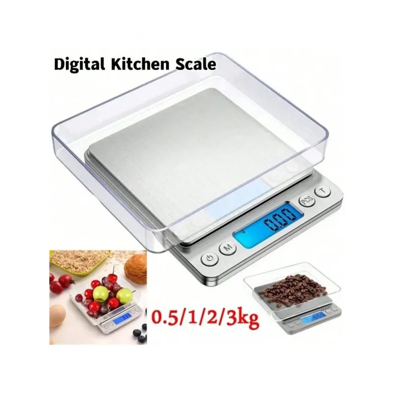 LCD Digital Jewelry Scale 3kg 0.1g/500g 0.01g Smart Precision Electronic Pocket Portable Kitchen Food Scales Gram Weight Balance