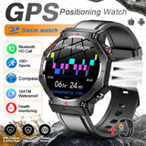 GPS New Titanium alloy Smart Watch AMOLED 10ATM Waterproof Compass Tactics Flashlight Voice Call Sport Men Fitness Swim Bracelet